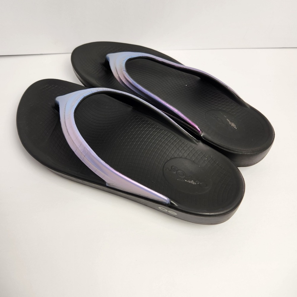 Oofos Oolala Women's Luxe Frost Sandals Size W9 - Picture 2 of 9